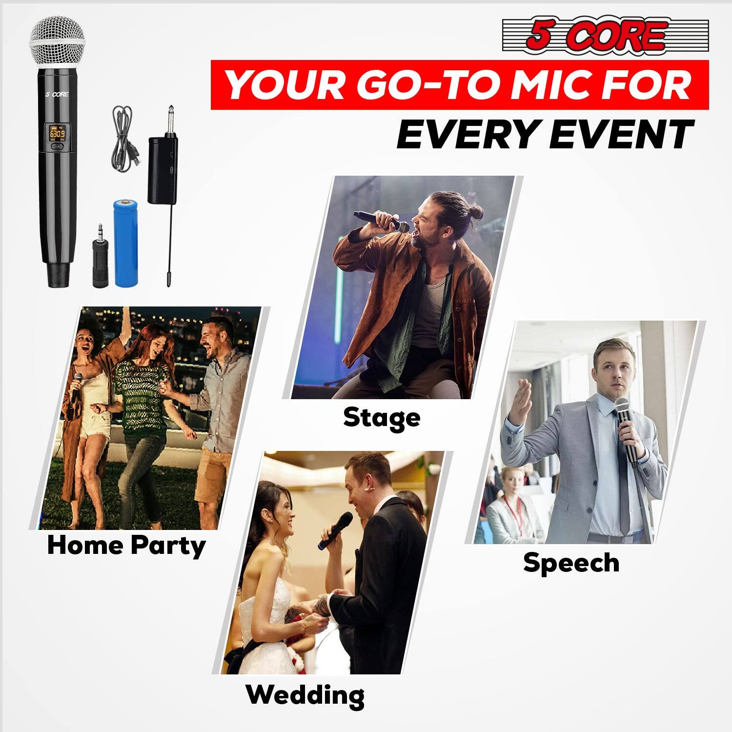 CORE - 5509 5 CORE YOUR GO-TO MIC FOR EVERY EVENT Stage Home Party Speech Wedding