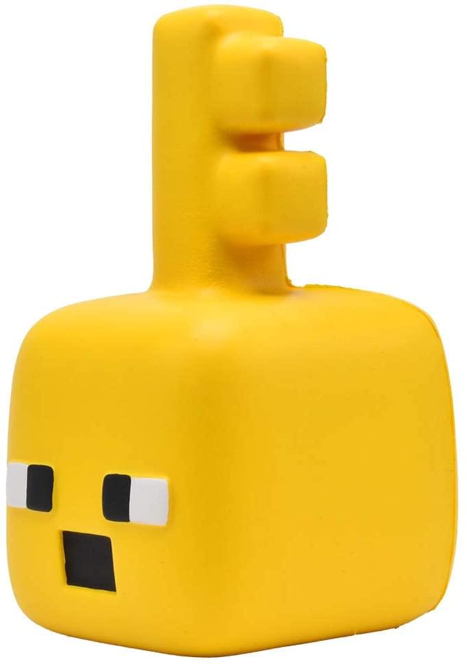Alt View 1. Just Toys LLC - Minecraft Dungeons 6 Inch Mega SquishMe Figure | Key Golem - Yellow.