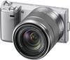 Sony - NEX-5N 16.1-Megapixel Digital Compact System Camera with 18-55mm Lens - Silver-Angle_Standard