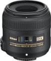 Front Zoom. Nikon - AF-S DX Micro-NIKKOR 40mm f/2.8G Macro Lens - Black.