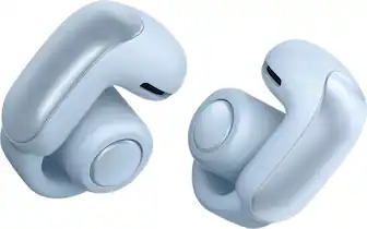 Front. Bose - Ultra Open-Ear True Wireless Open Earbuds - Moonstone Blue.