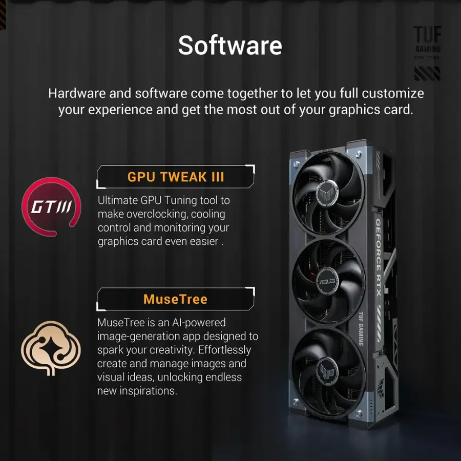 ASUS - TUF Gaming NVIDIA GeForce RTX 5090 32GB GDDR7 PCI Express 5.0 Graphics Card - Black