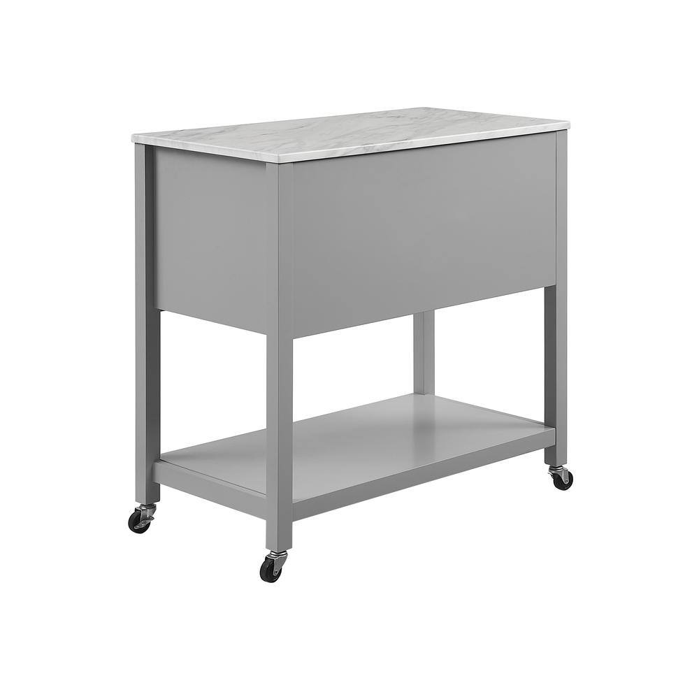 Alt View 2. Crosley Furniture - Connell Kitchen Island/Cart - Gray.