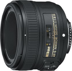 Nikon - AF-S NIKKOR 50mm f/1.8G Standard Lens - Black - Front_Zoom