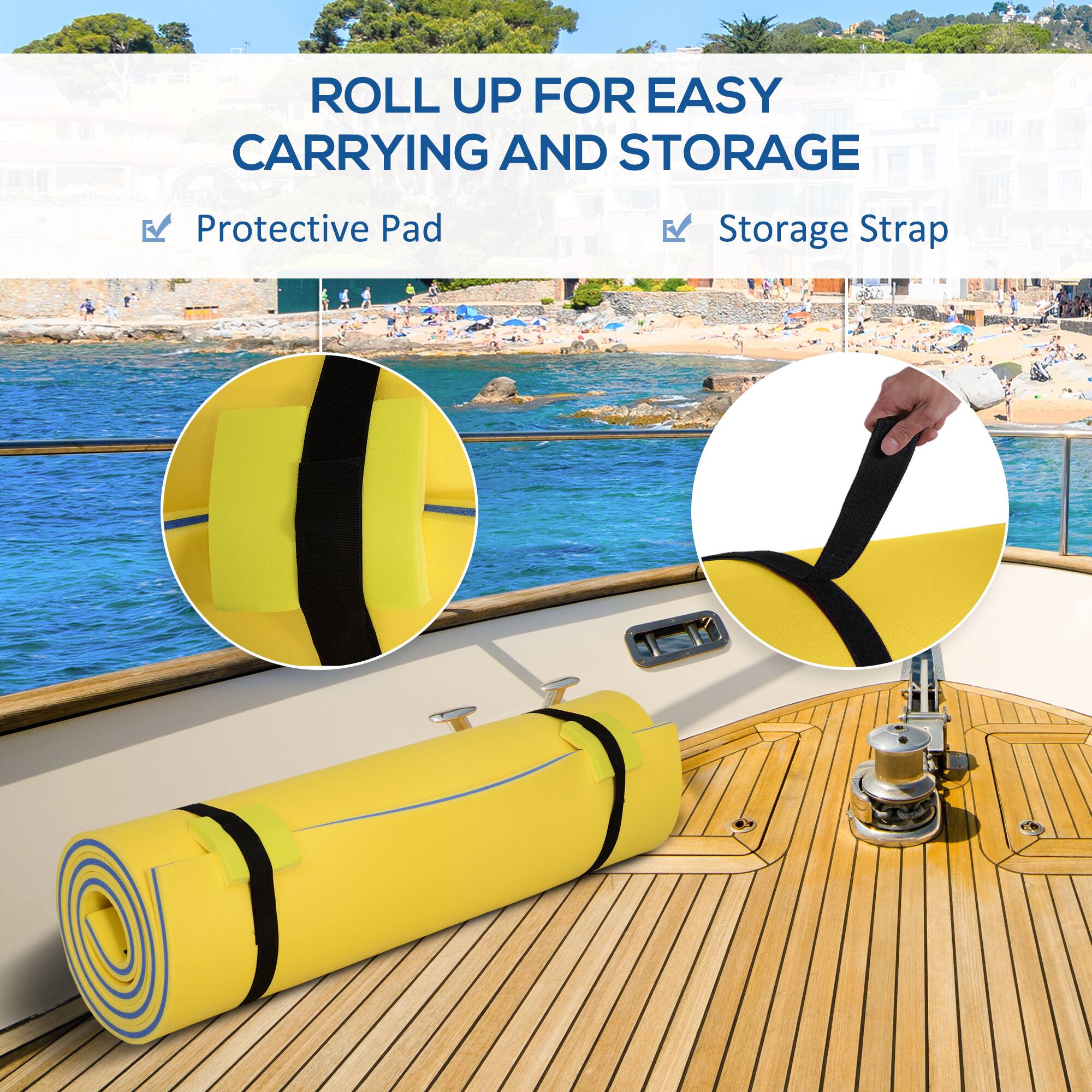 ROLL UP FOR EASY CARRYING AND STORAGE
Protective Pad
Storage Strap