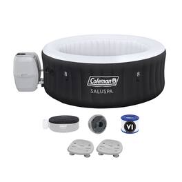 Bestway - Coleman Miami AirJet Inflatable Hot Tub with 2 SaluSpa Non-Slip Spa Seat - Black