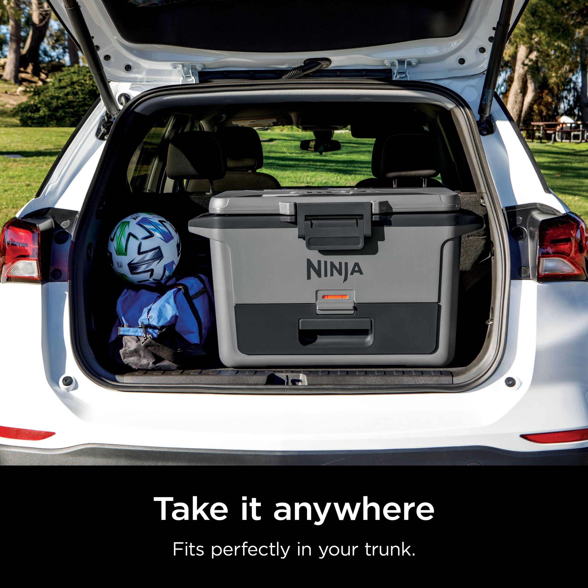 Take it anywhere. Fits perfectly in your trunk.