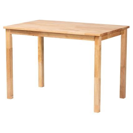 Front. Baxton Studio - Eveline Modern Finished Wood 43-Inch Dining Table - Natural Brown.