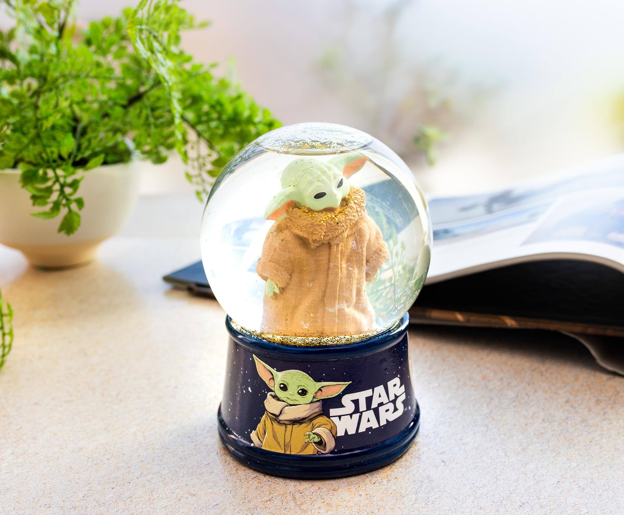 Alt View 5. Silver Buffalo - Star Wars: The Mandalorian Grogu The Child Light-Up Snow Globe | 6 Inches Tall - Blue.