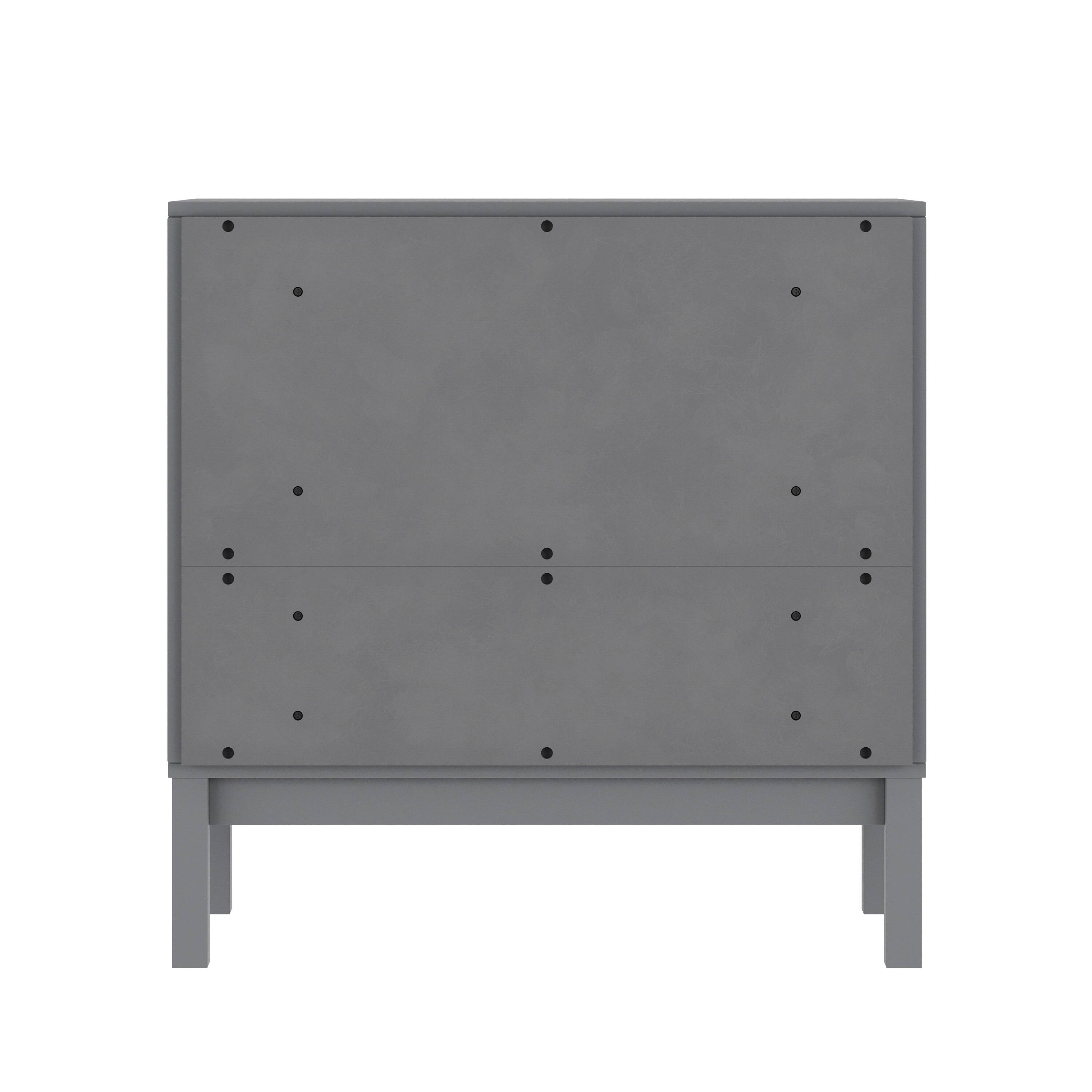 Alt View 5. Emma + Oliver - Samuel Kids Triple-Drawer Dresser with Solid Wood Frame, Chest of Drawers for Kids Bedroom - Gray.