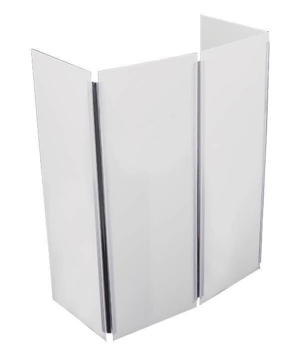 Front. Gibraltar Hardware - Folding Light Plexi Shield for GPRDJ-2 Foundation DJ Workstation, with Translucent Front Panel for Backlighting Effects.