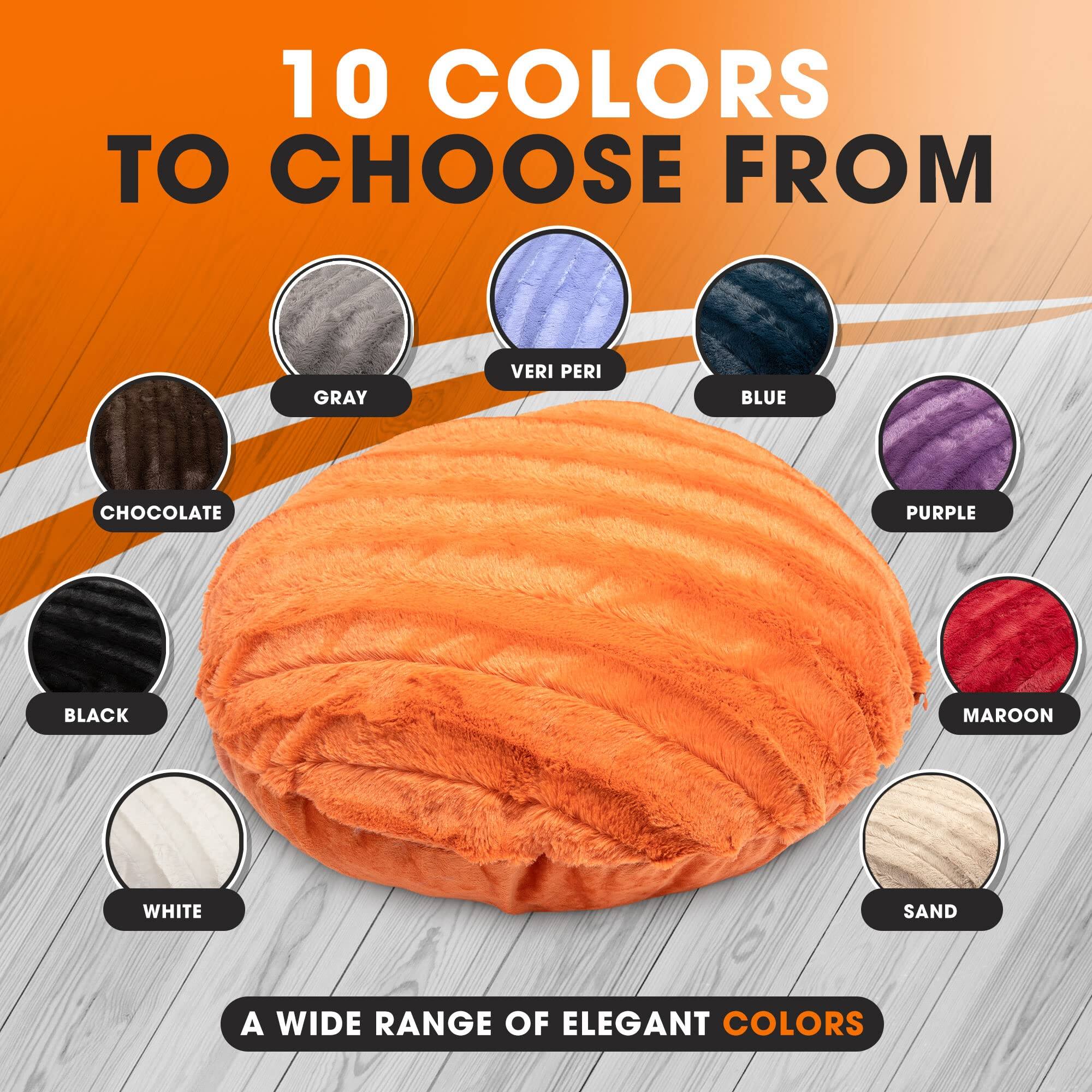 10 COLORS TO CHOOSE FROM

GRAY
VERI PERI
BLUE
CHOCOLATE
PURPLE
BLACK
MAROON
WHITE
SAND

A WIDE RANGE OF ELEGANT COLORS