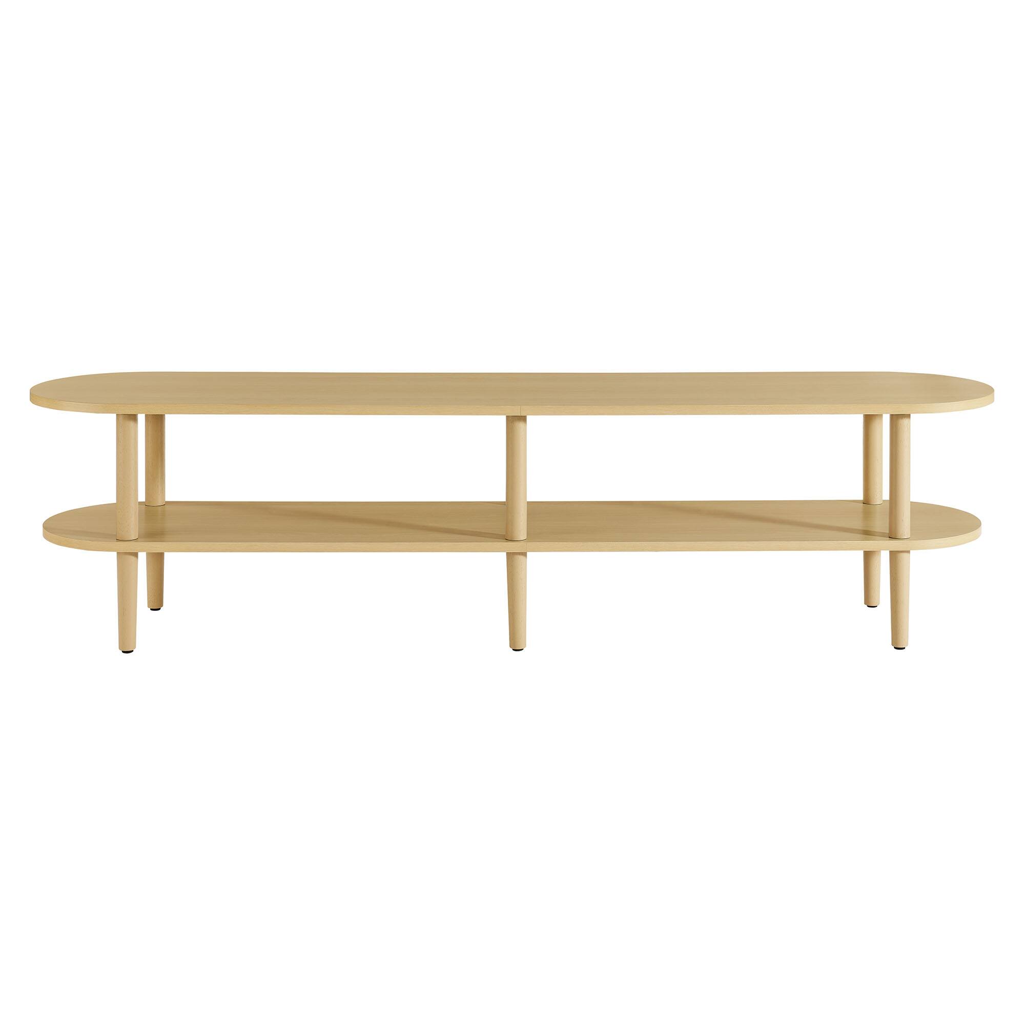 Alt View 1. Modway - Torus Oval Wood TV Stand by Modway - Light Oak.