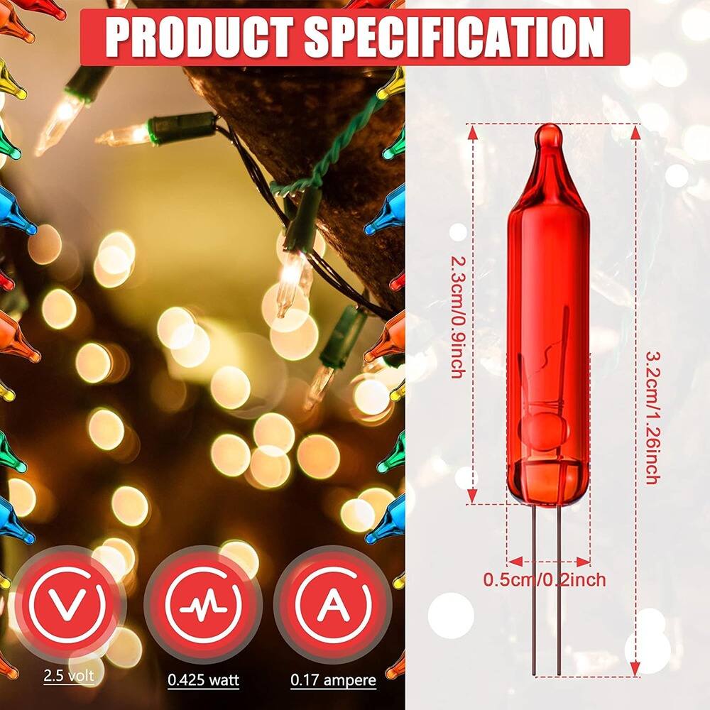 PRODUCT SPECIFICATION

- 2.3cm/0.9inch
- 3.2cm/1.26inch
- 0.5cm/0.2inch
- 2.5 volt
- 0.425 watt
- 0.17 ampere