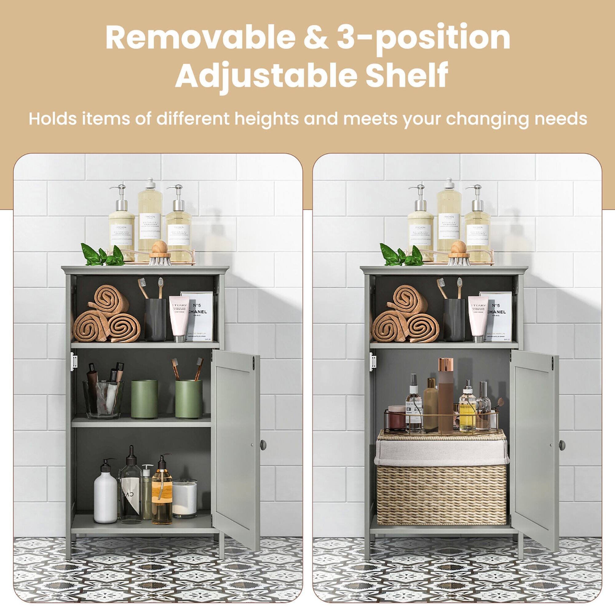 Removable & 3-position Adjustable Shelf

Holds items of different heights and meets your changing needs
