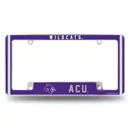 Rico Industries - Abilene Christian Wildcats Chrome Metal License Plate Frame with Full Frame Team Color Graphics - Multi