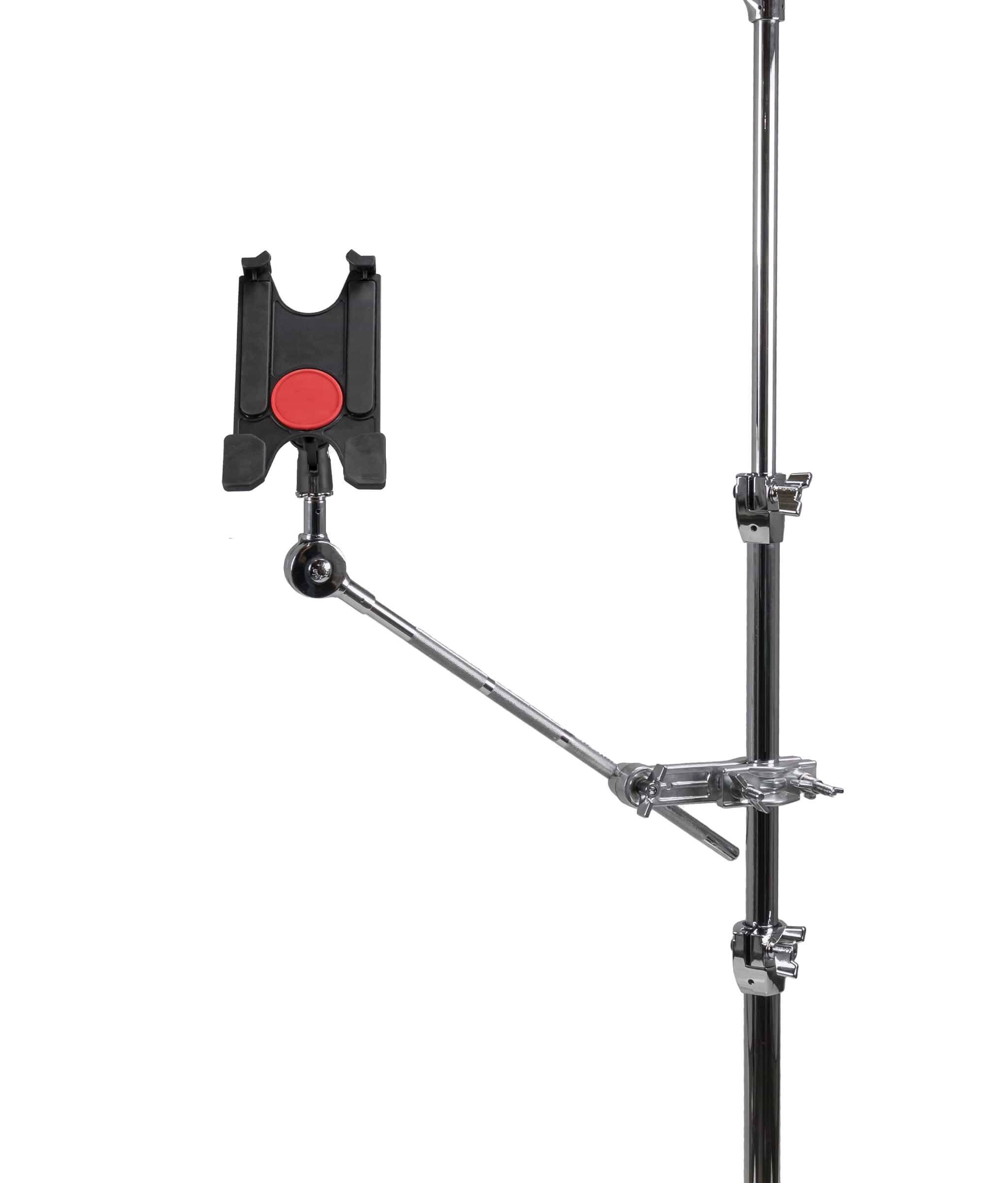 Angle. Gibraltar Hardware - Tablet Holder with Boom Arm and Clamp, Drum Kit Accessory, Secure Tablet Mount with Multi-Angle Positioning - Black.