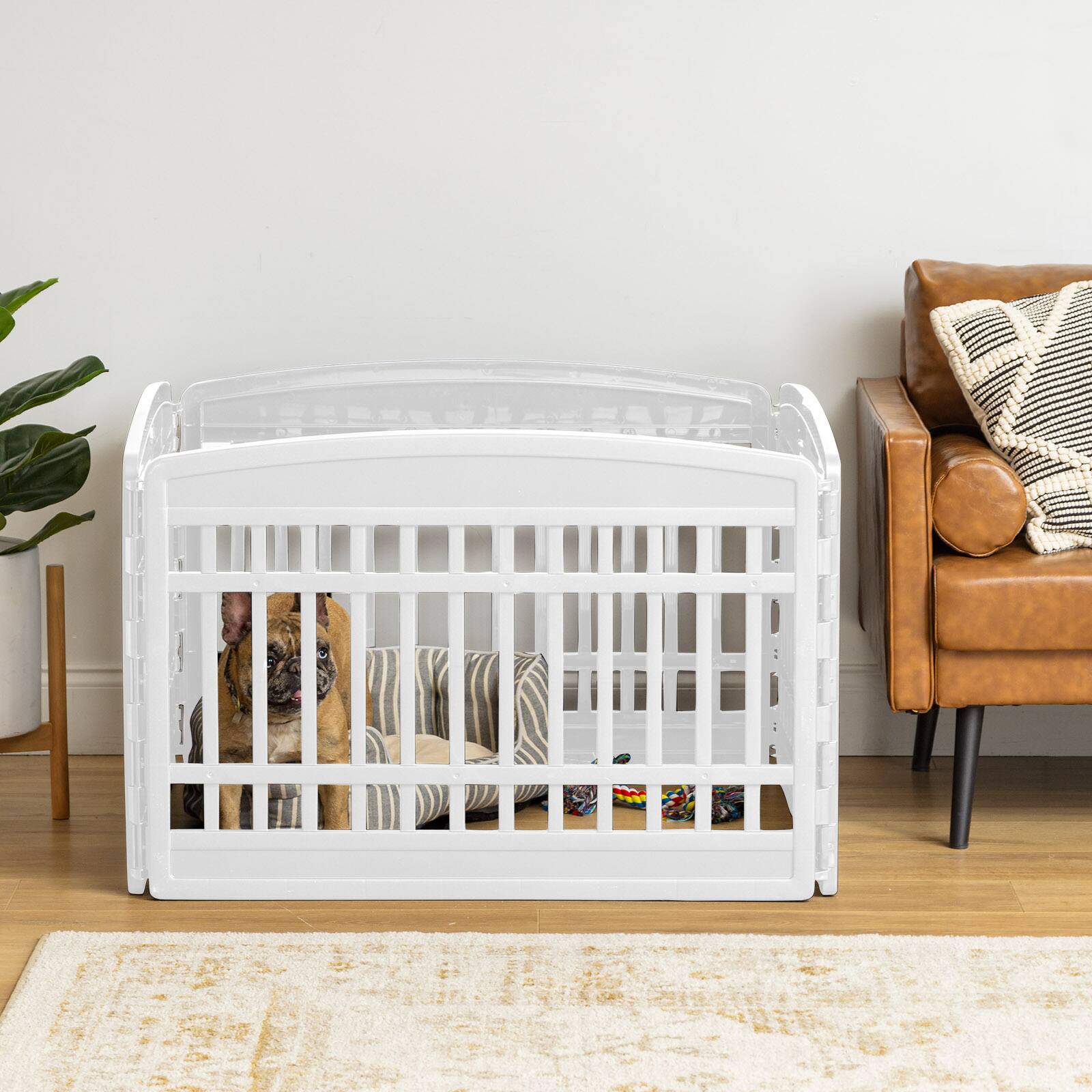 Alt View 2. IRIS USA - IRIS USA 24" Exercise 4-Panel Pet Playpen, Dog Playpen for Puppy Small Dogs Keep Pets Secure Easy Assemble Easy Storing.