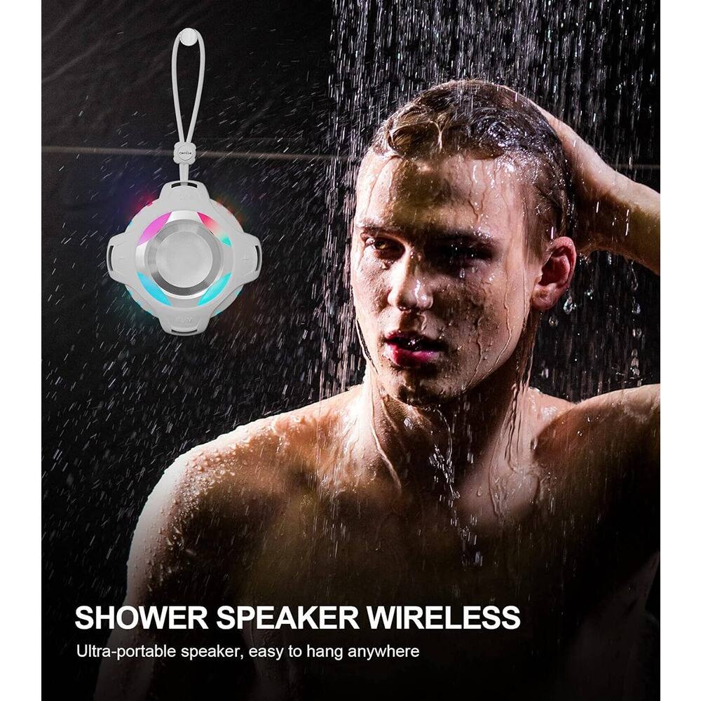 SHOWER SPEAKER WIRELESS  
Ultra-portable speaker, easy to hang anywhere
