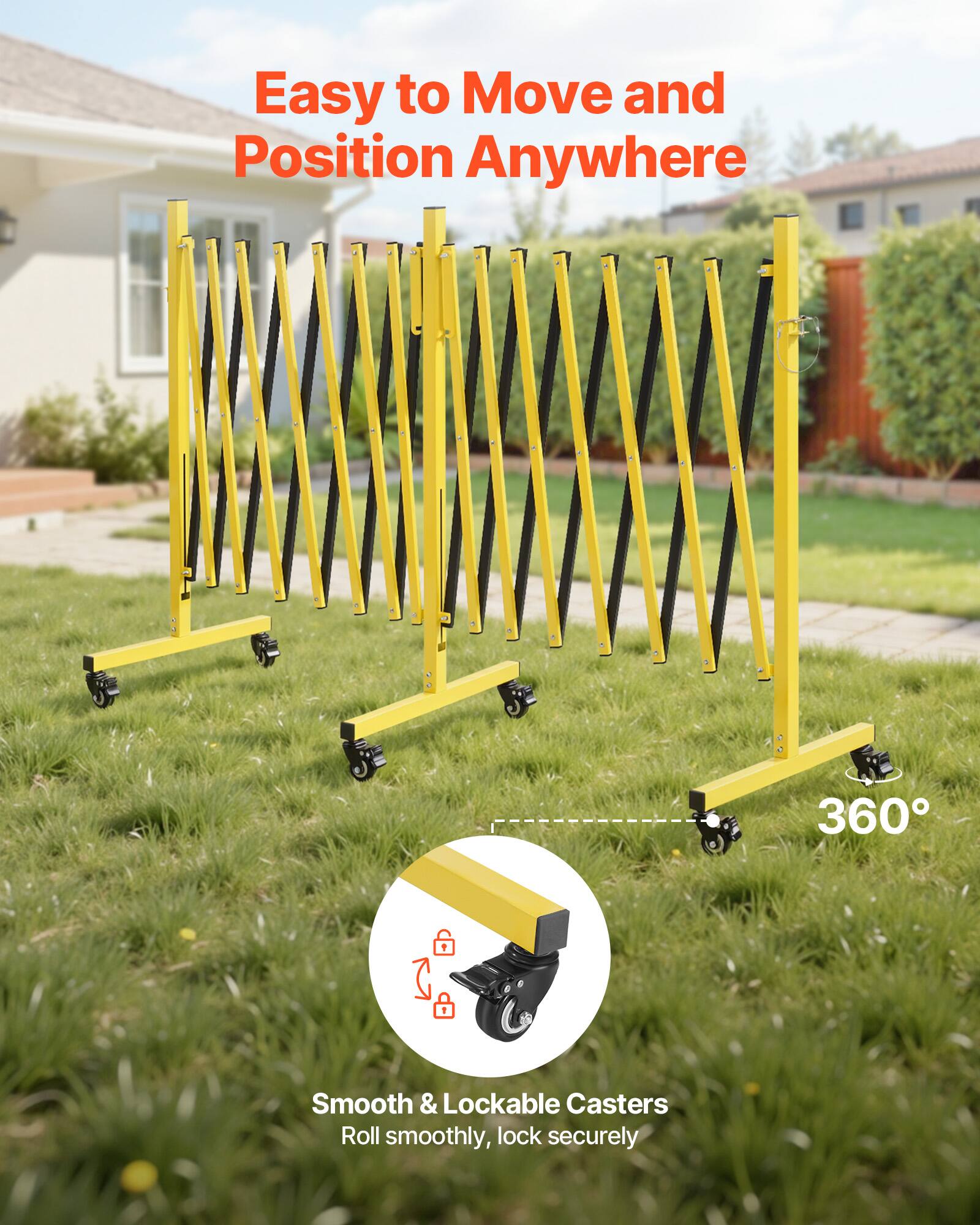 Easy to Move and Position Anywhere

360°

Smooth & Lockable Casters
Roll smoothly, lock securely