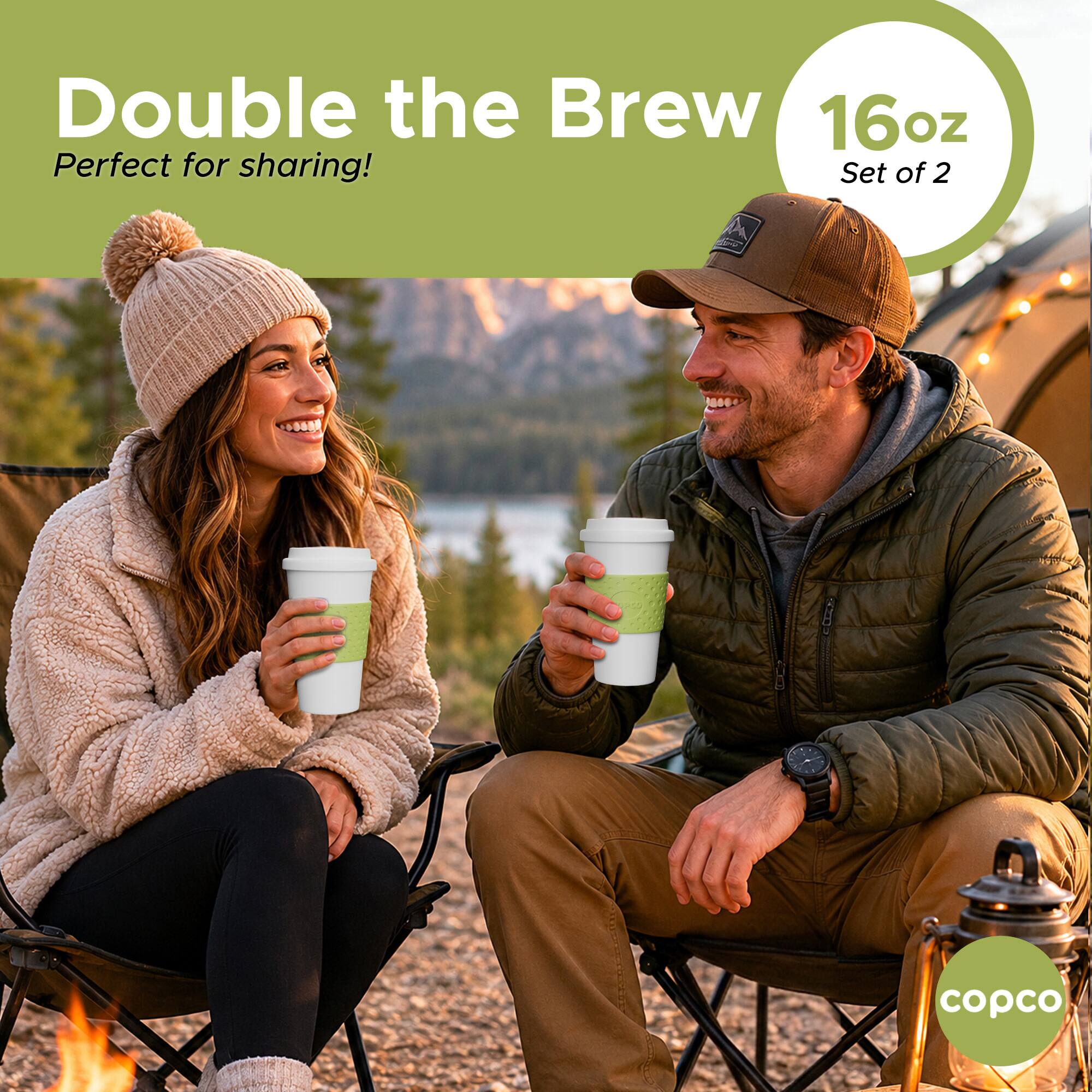 Double the Brew  
16oz  
Perfect for sharing!  
Set of 2  
A S copco