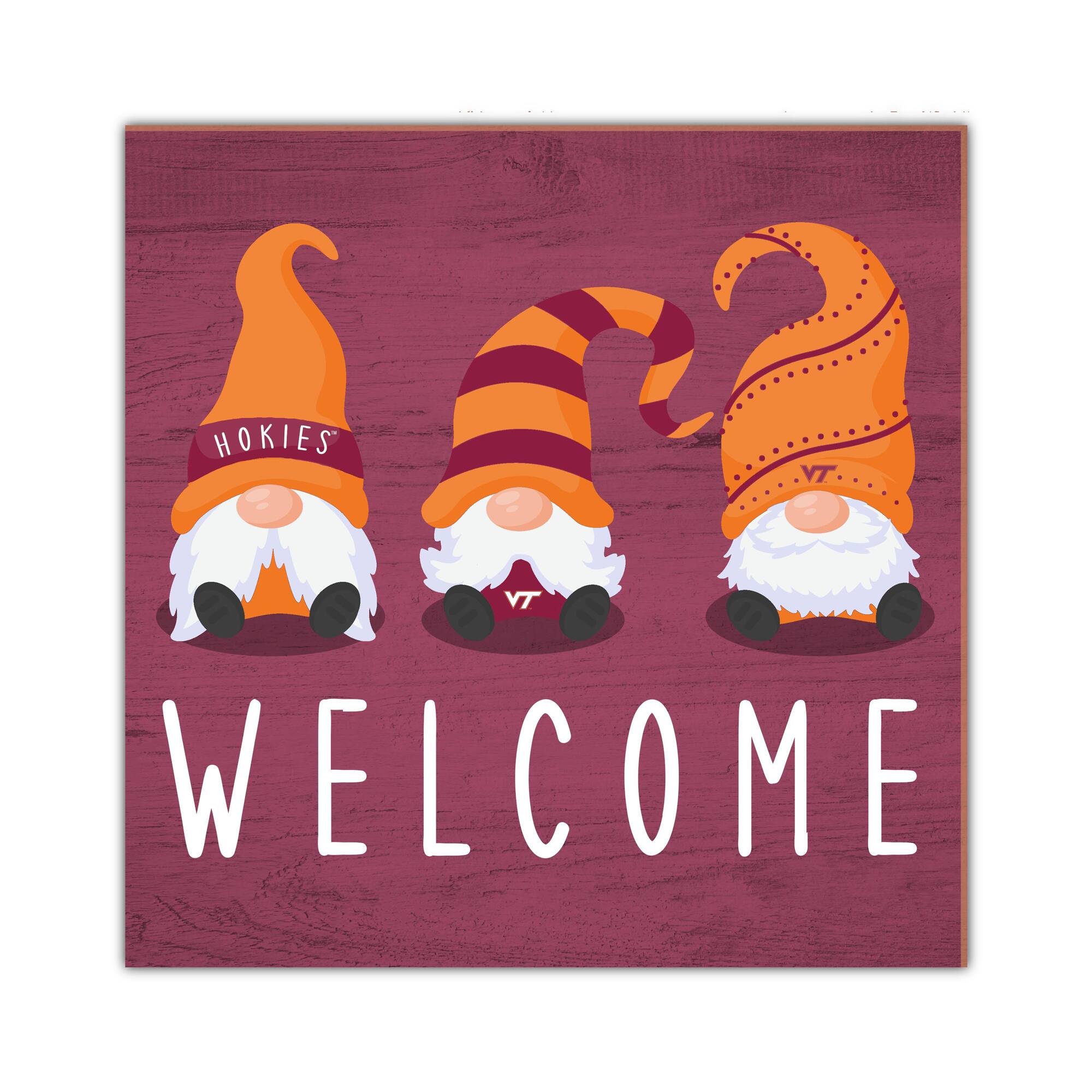 Fan Creations - Virginia Tech Hokies 10'' x 10'' Welcome Gnomes Sign - Multicolor price history on PriceWatchPro