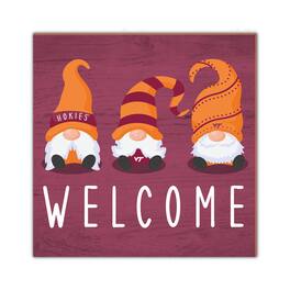 Fan Creations - Virginia Tech Hokies 10'' x 10'' Welcome Gnomes Sign - Multicolor