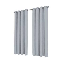 RT Designers Collection - RT Designer Collection Cassi Shimmer Jacquard Grommet Curtain Panel 54" x 90" Grey - Gray
