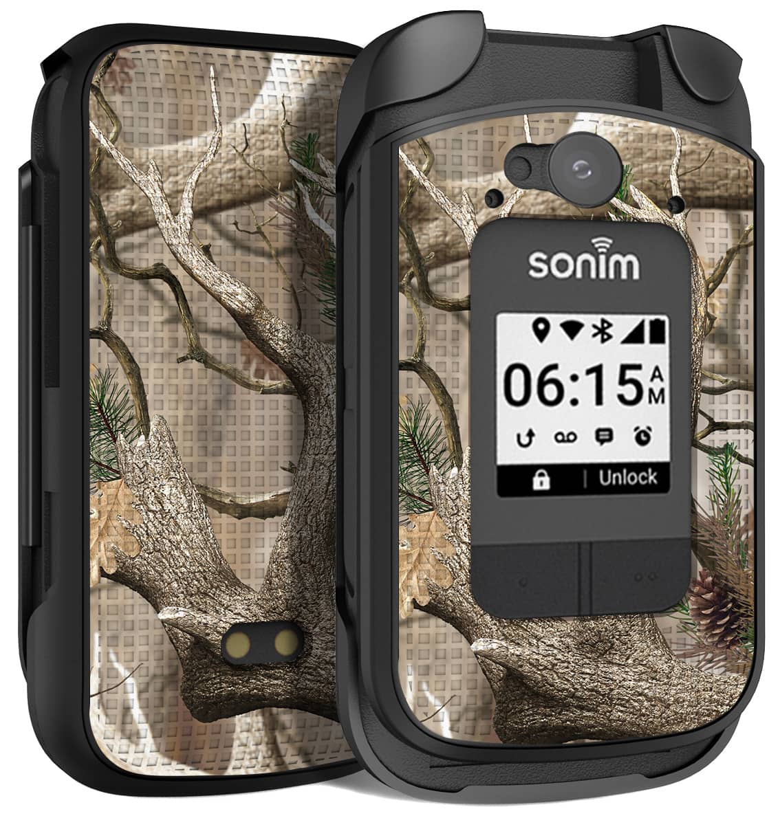 Nakedcellphone - Hard Case for Sonim XP3 Plus 4G Flip Phone (XP3900, XP3plus, 2021) - Camouflage