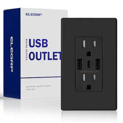 ELEGRP
USB OUTLET
WIRING DEVICES
ELECTRICAL INDUSTRY LEADER
SINCE 2000
CLASS2 5VDC 4.2A