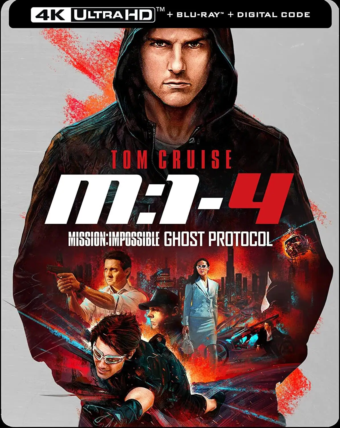 Front. Mission: Impossible 4: Ghost Protocol (Steelbook) - 4K Blu-Ray.