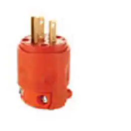 Leviton - 3-Wire 15A Straight Blade Plug 5-15P, 125V, 18-12 AWG Pack of 5 - Orange