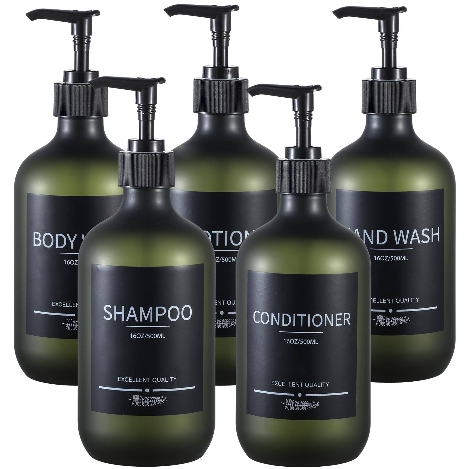 Dapper Styles Shampoo And Conditioner Dispenser Bottles Refillable ...