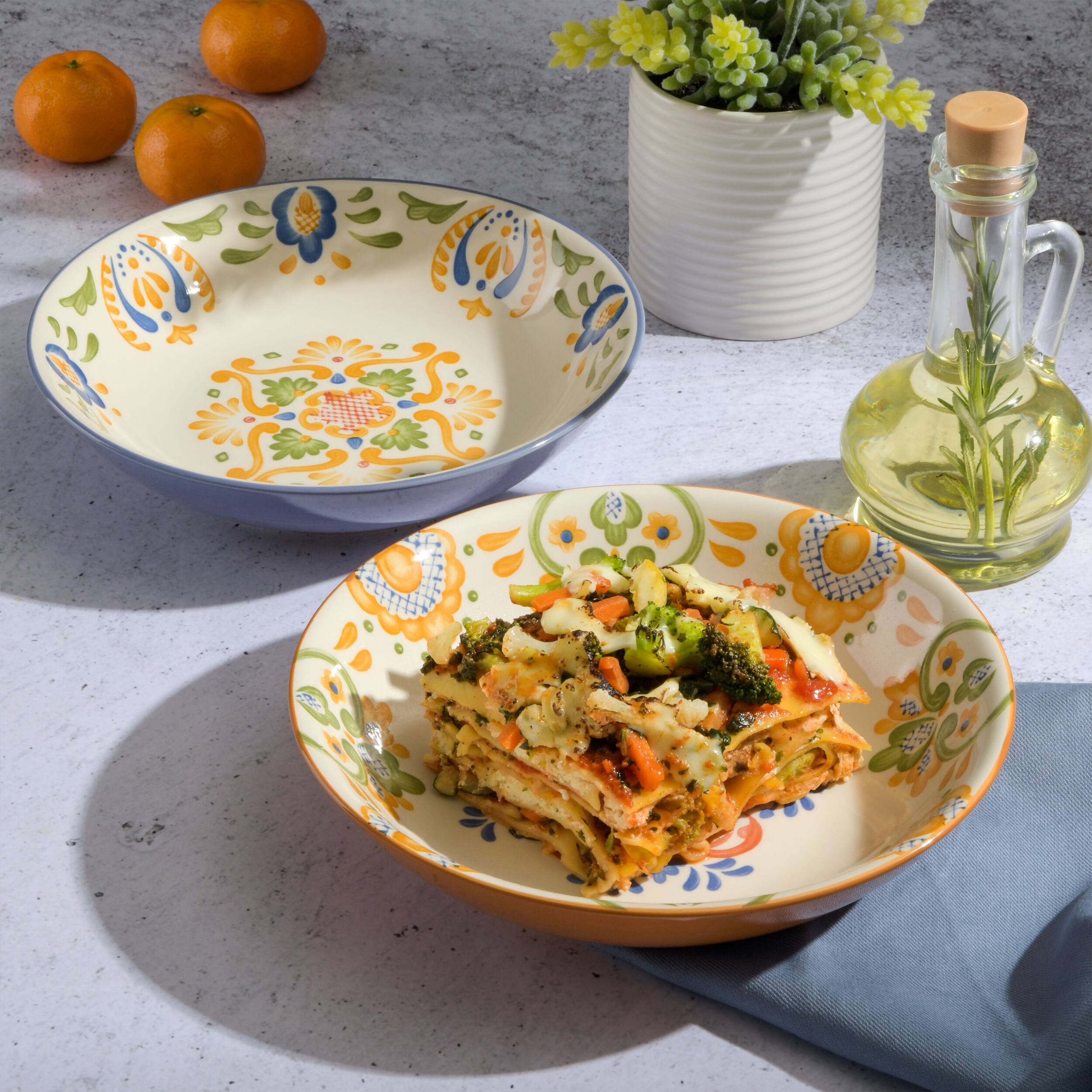 Alt View 7. Gibson - Laurie Gates Tierra 2 Piece Round Stoneware Dinner Bowl Set in Assorted Designs - Assorted.