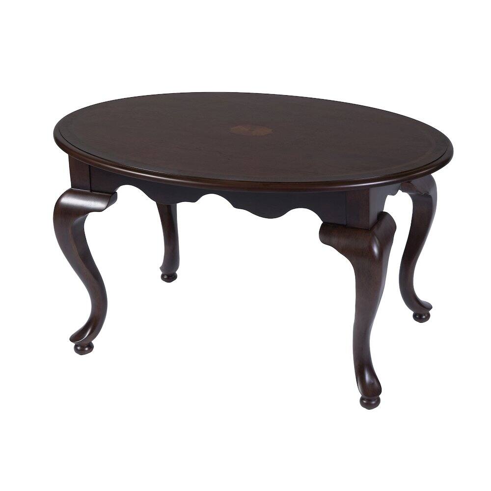 Alt View 2. Butler Specialty - Mareo 38 in. W Oval Wood Traditional Queen Anne Coffee Table - Cherry.