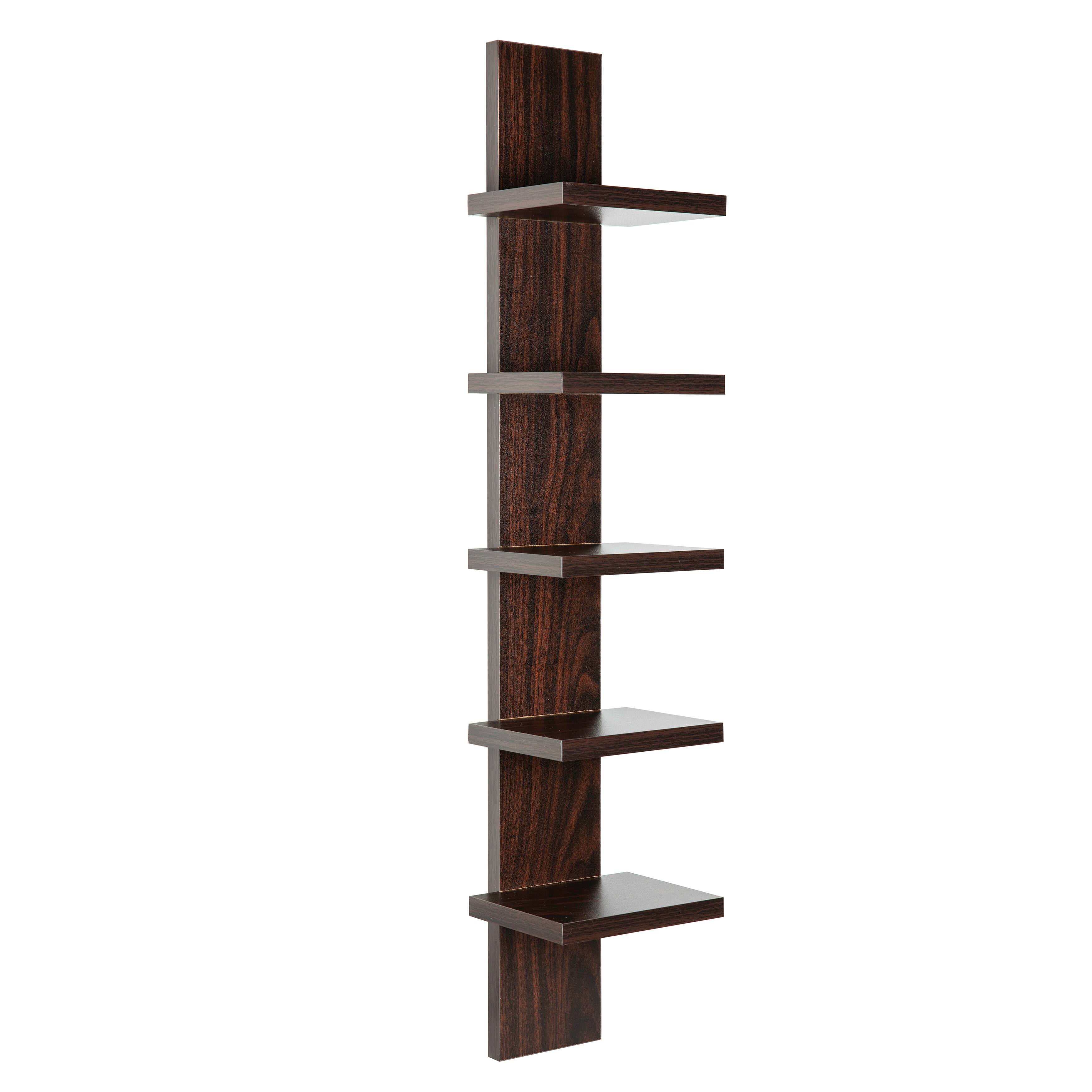 Alt View 6. Danya B - Utility Column Spine Wall Shelves - Walnut - Walnut.