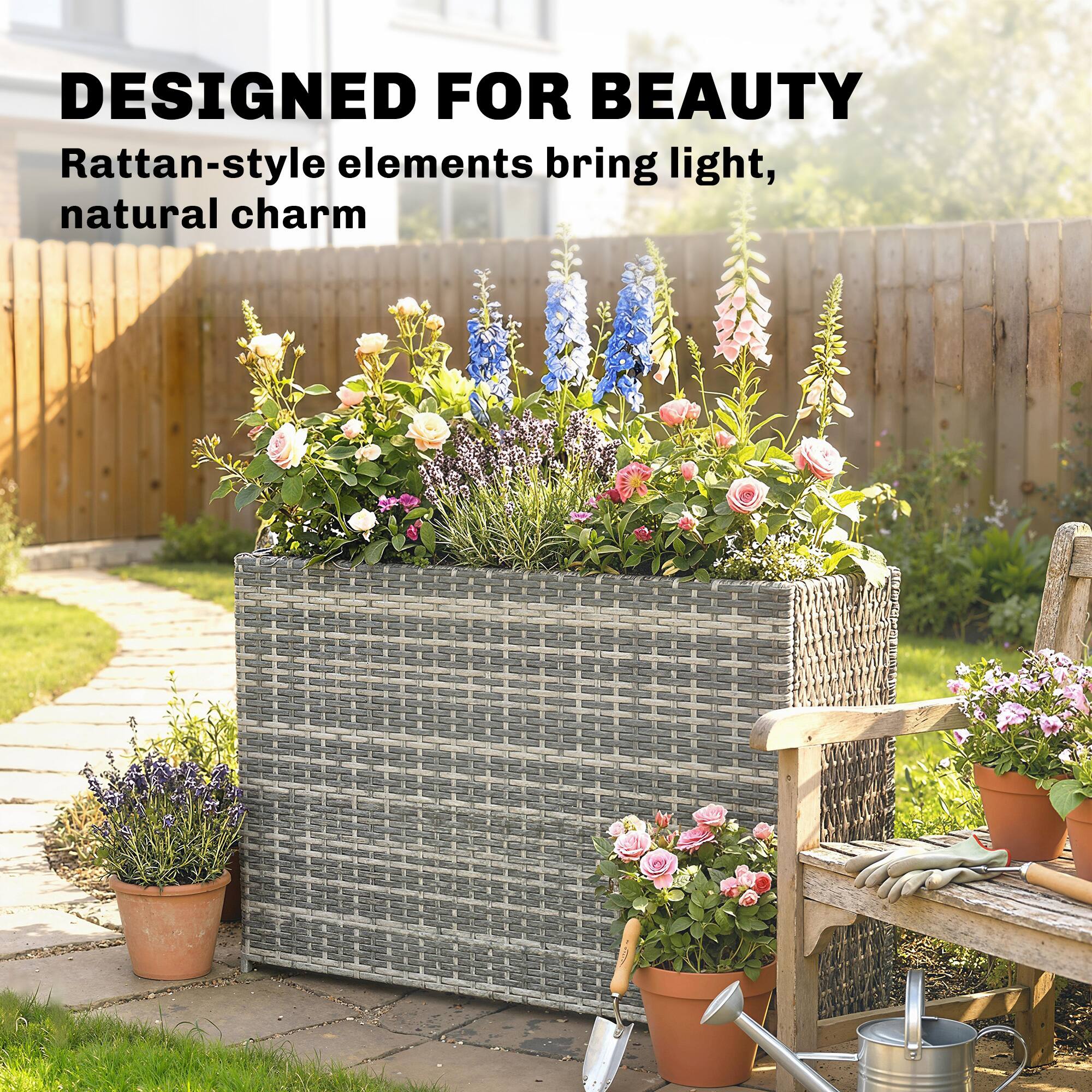 DESIGNED FOR BEAUTY  
Rattan-style elements bring light, natural charm