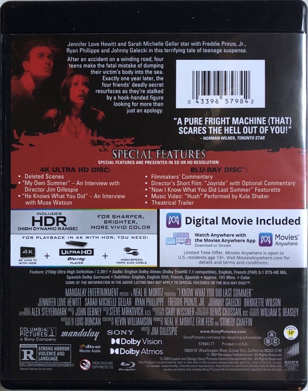 Alt View 1. I Know What You Did Last Summer   - 4K Blu-Ray.