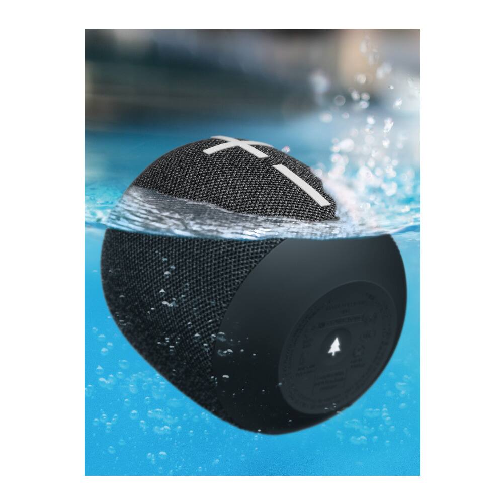 Left. Ultimate Ears - Ultimate Ears WONDERBOOM 2 Portable Speaker with Wall Shelf and Wall Plug - Black.