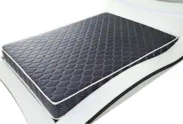 Glintex - 6" Twin Waterproof High-Density Foam Mattress with Diamond-Quilted Breathable Cover, Eco-Friendly Packaging - Black+Blue