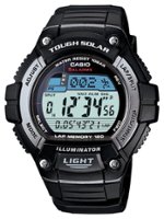 Casio - Men's Solar-Powered Digital Sport Watch - Black Resin - Front_Zoom