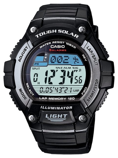 Front Zoom. Casio - Men's Solar-Powered Digital Sport Watch - Black Resin.