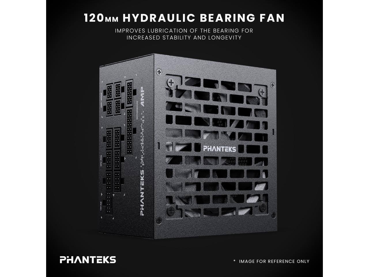 120MM HYDRAULIC BEARING FAN  
IMPROVES LUBRICATION OF THE BEARING FOR INCREASED STABILITY AND LONGEVITY  

PHANTEKS  

IMAGE FOR REFERENCE ONLY