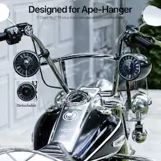 Designed for Ape-Hanger
!!! Does NOT fit on a stock handlebar with a windshield.
Detachable