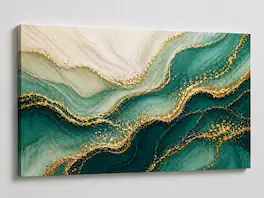 FC Design - Large Canvas 24x36" Abstract Fluid Waves Art Painting Modern Luxury Wall Décor - MultiColor