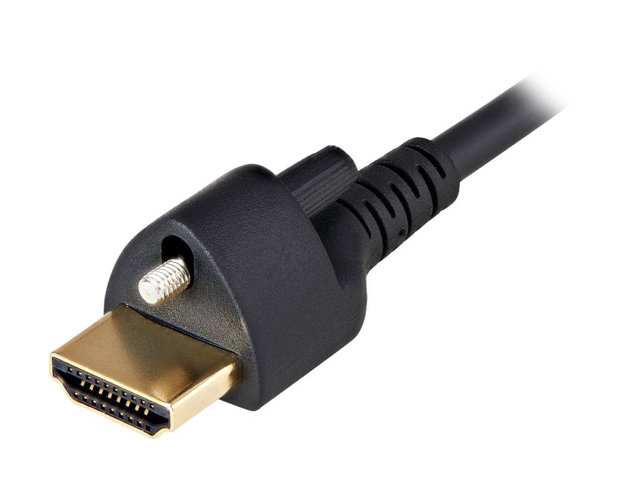 Alt View 2. StarTech.com - StarTech.com HDMM2MLS 2m HDMI Cable - 4K 60Hz HDR, Locking Screw, Ethernet, M/M.