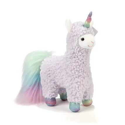 Front. Enesco - Sugar Plum Llamacorn 11 Inch Collectible Plush - Purple.