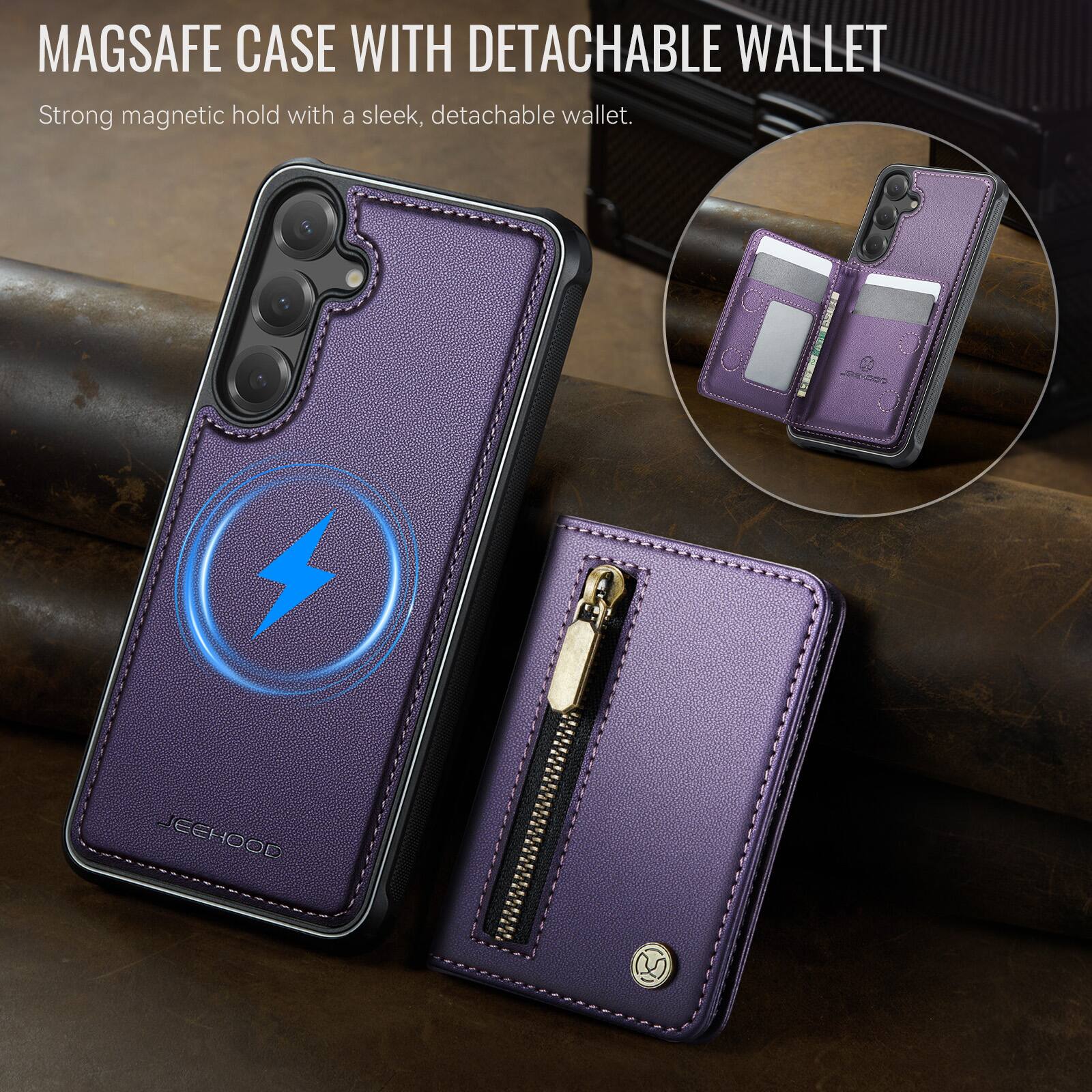 MAGSAFE CASE WITH DETACHABLE WALLET

Strong magnetic hold with a sleek, detachable wallet.