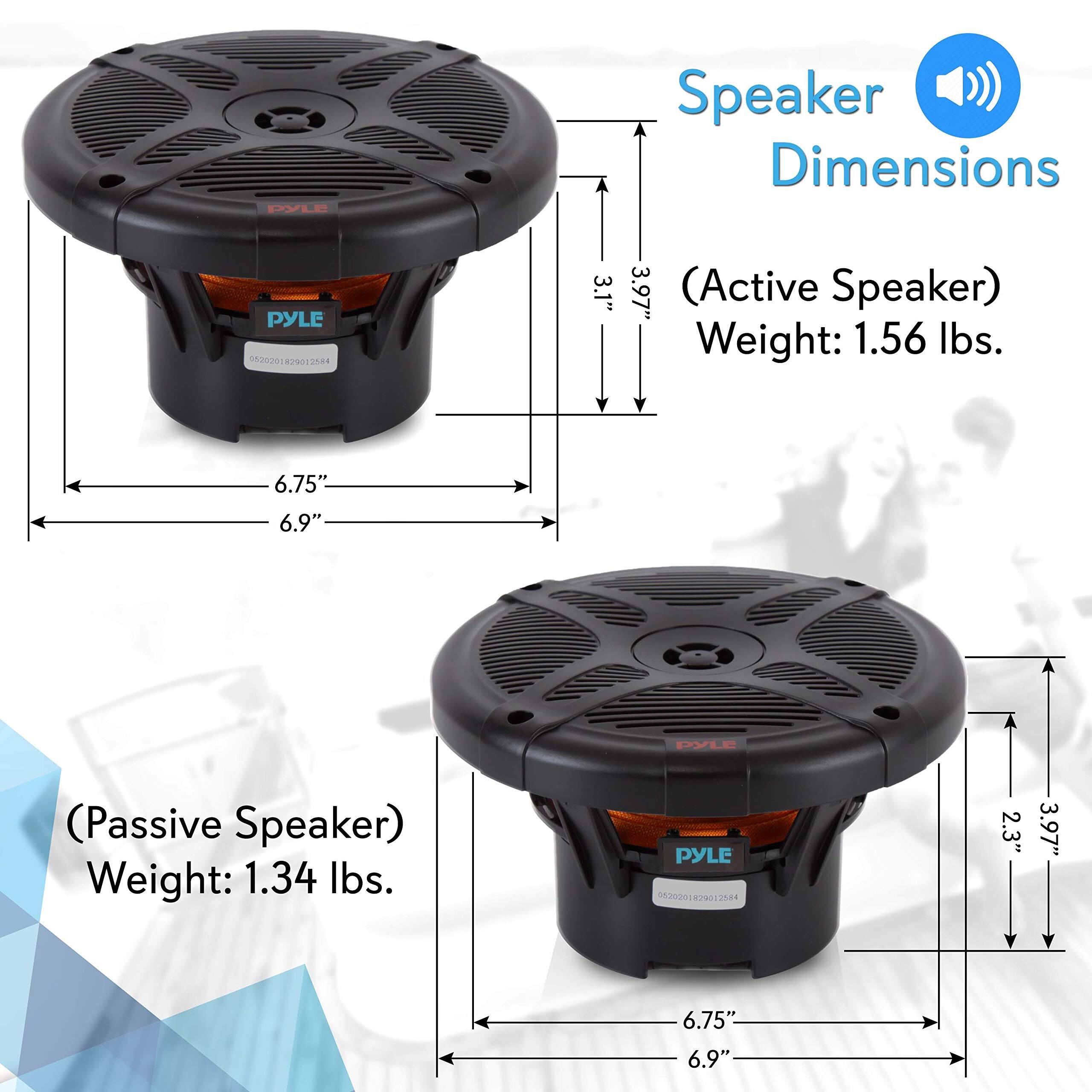 IYLE Speaker Dimensions PYLE 0520201 829012884 P 3.1" 3.97" (Active Speaker) Weight: 1.56 lbs. 6.75" 6.9" LLE (Passive Speaker) Weight: 1.34 lbs. PYLE 55020182901 2L2 2.3" 3.97" 6.75" 6.9"
