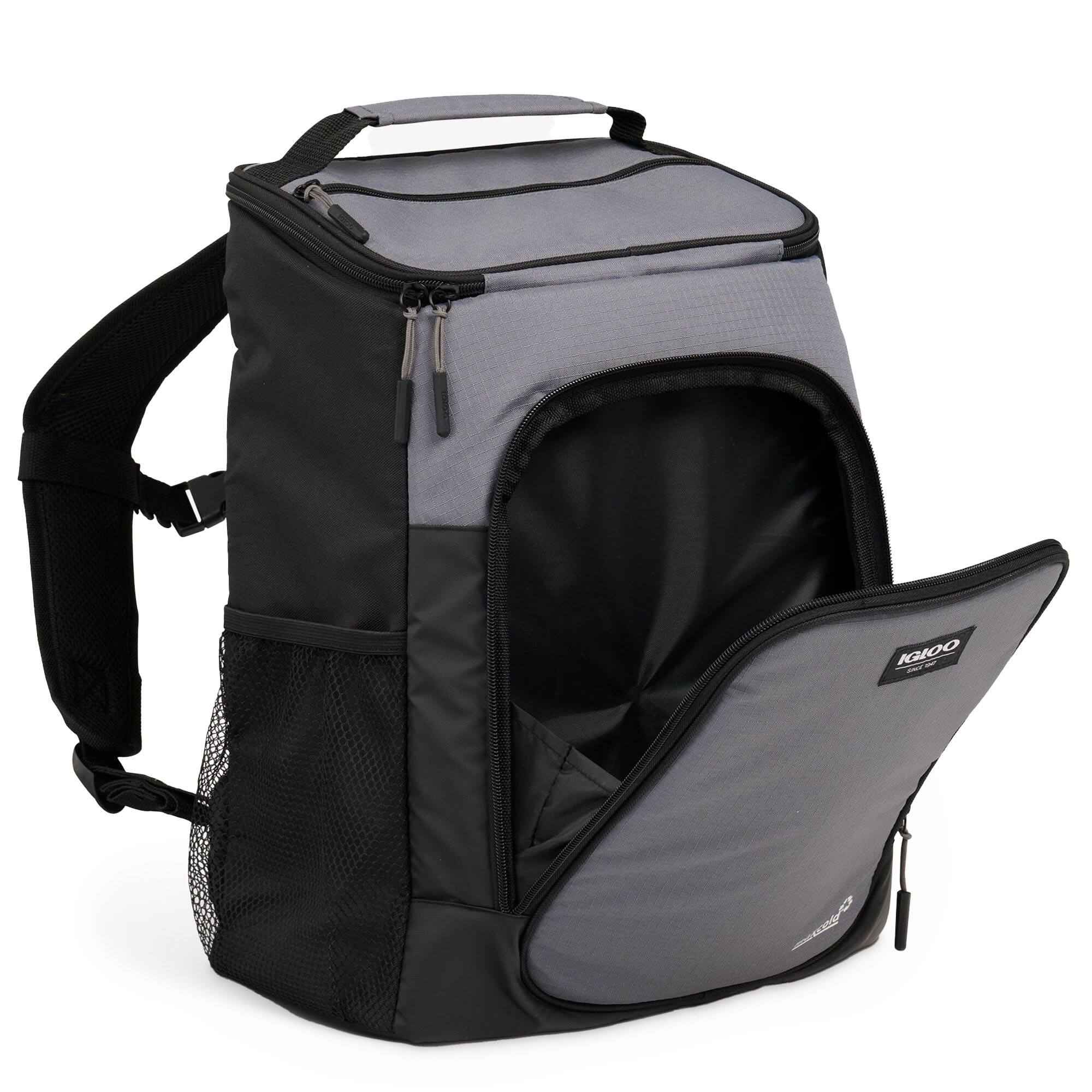 Alt View 5. Igloo - IGLOO Latitude Top Grip 24-Can Backpack, Carbonite - Carbonite.
